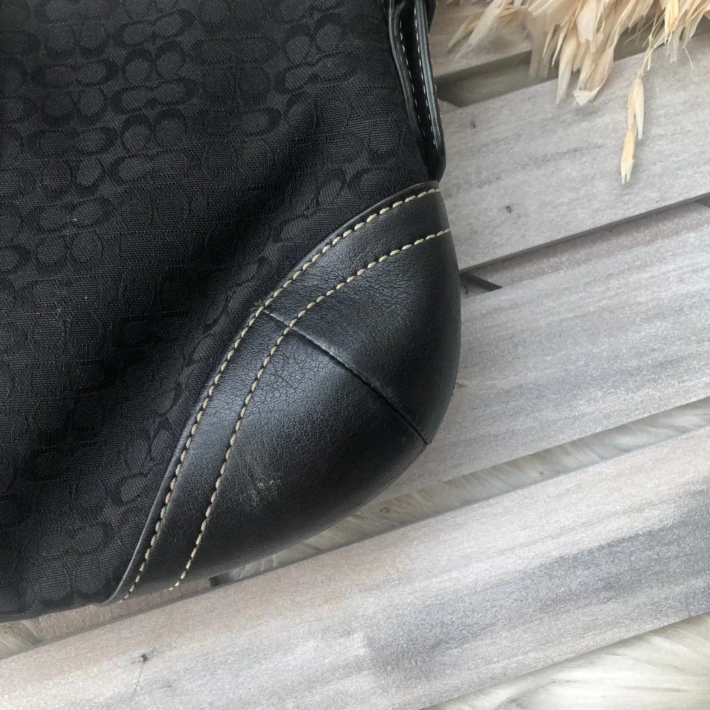 Vintage Y2K Coach Signature Black Soho Boho Purse Bag - Picture 6 of 10